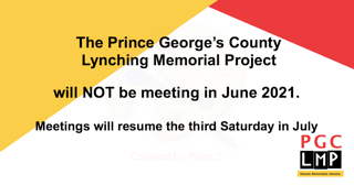 No PGCLMP meeting during June